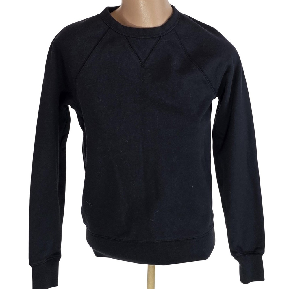 Everlane Sweatshirt Womens XXXSmall Black Terry Raglan Crewneck Pullover‎ Casual